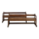 Pair of communal benches in solid oak, 1950s.