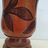 Vase en bois