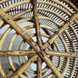 Wicker and rattan basket