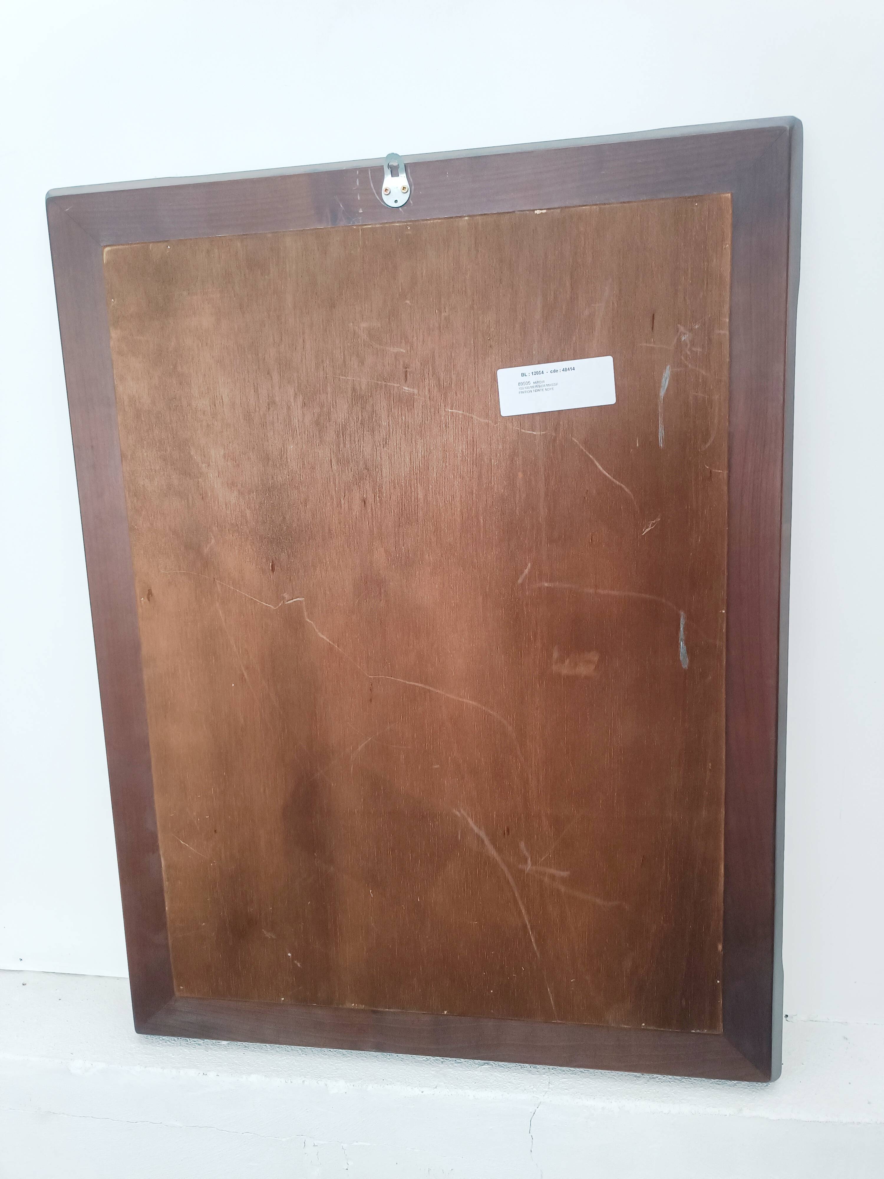 Large Cherry Wood Mirror France 1970s