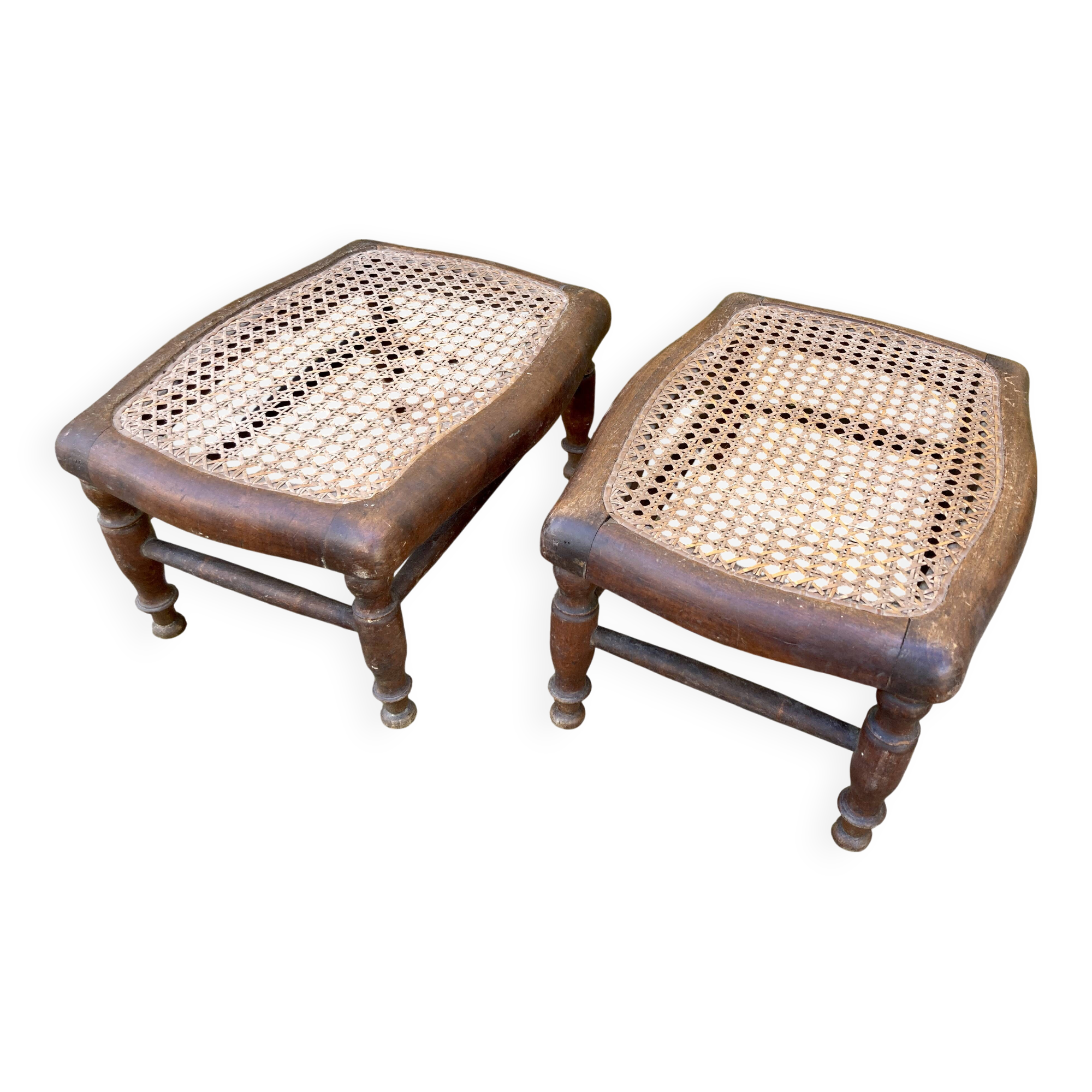 Paire de repose pieds anciens ou tabourets pour enfants