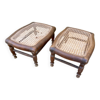 Paire de repose pieds anciens ou tabourets pour enfants