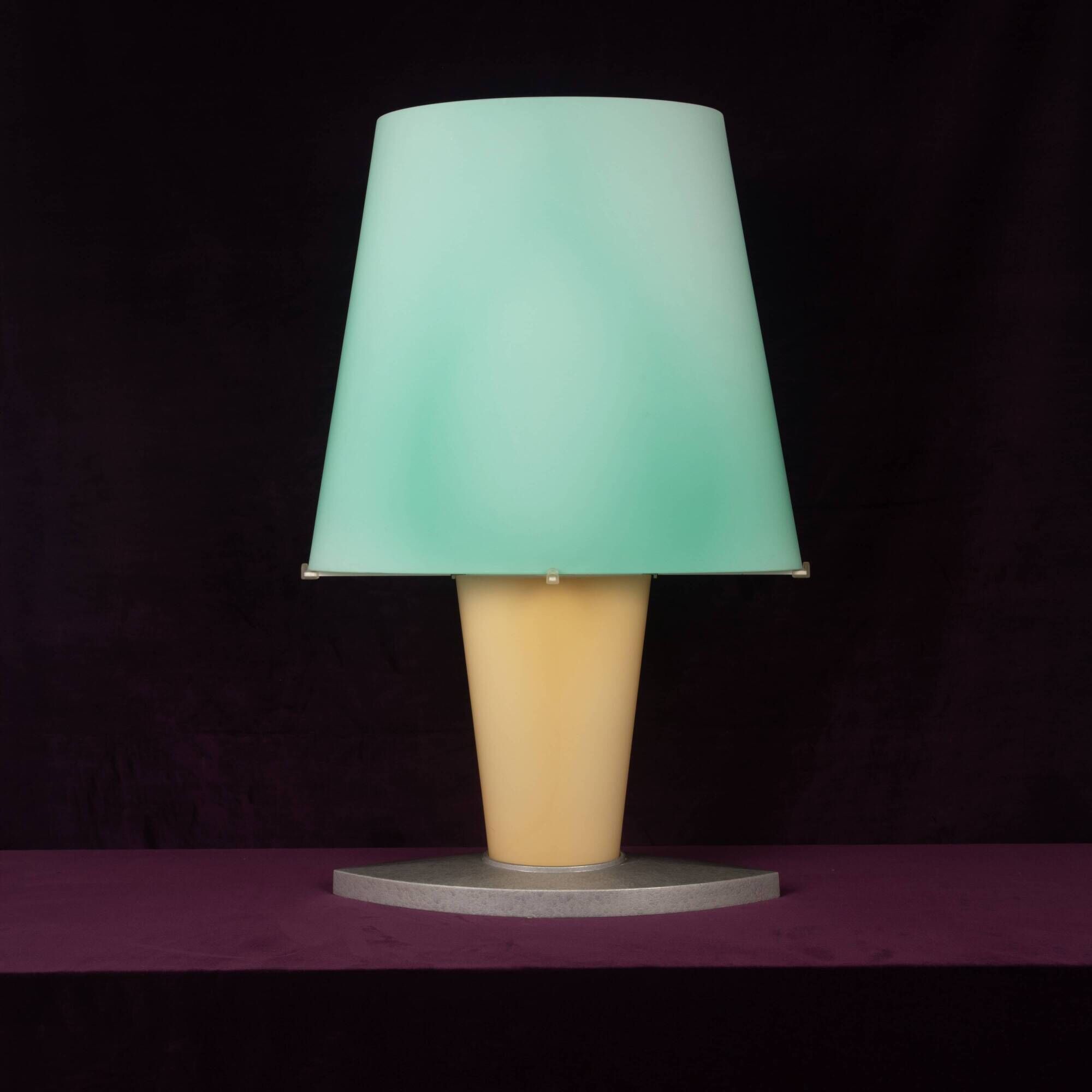 Daniela Puppa 1991 Italian Model 2850 Colored Glass Table Lamp for Fontana Arte