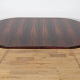Mid-Century Round Rosewood Extendable Dining Table, Denmark, 1960s