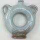 Vernified ceramic vase with handles