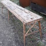 1900s factory long coffee table in poplar