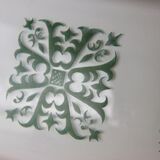 Globe white suspension emerald green seventies patterns