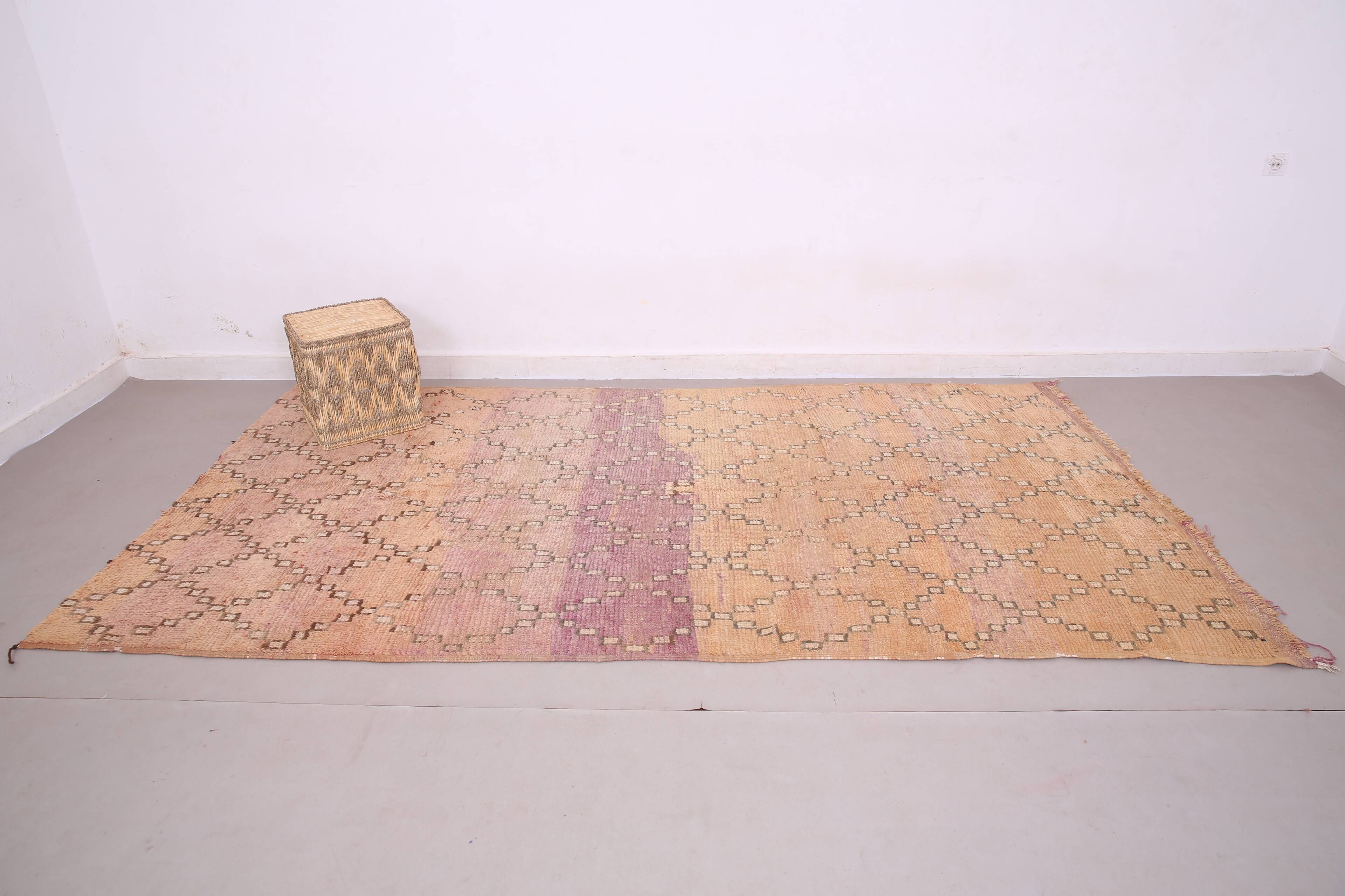 Peach Vintage Moroccan rug 164 x 308 cm - Berber Wool Rug - Handmade Rug