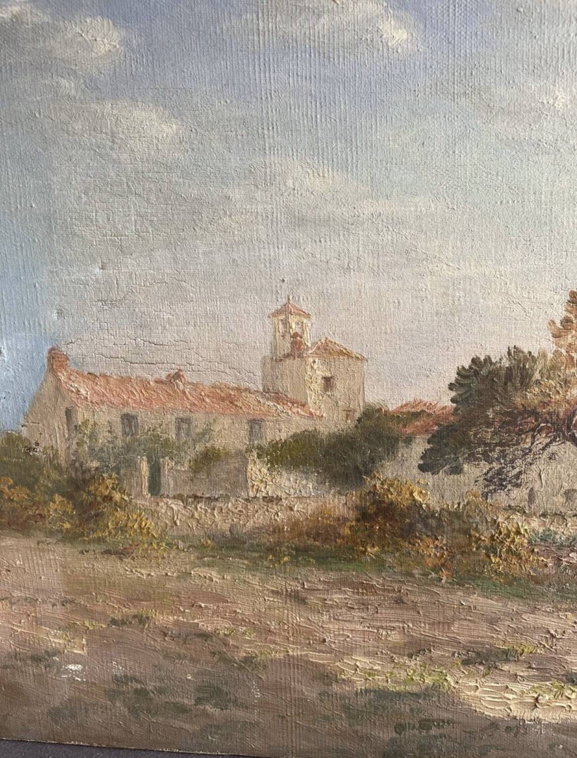 Oil on canvas Vendée landscape