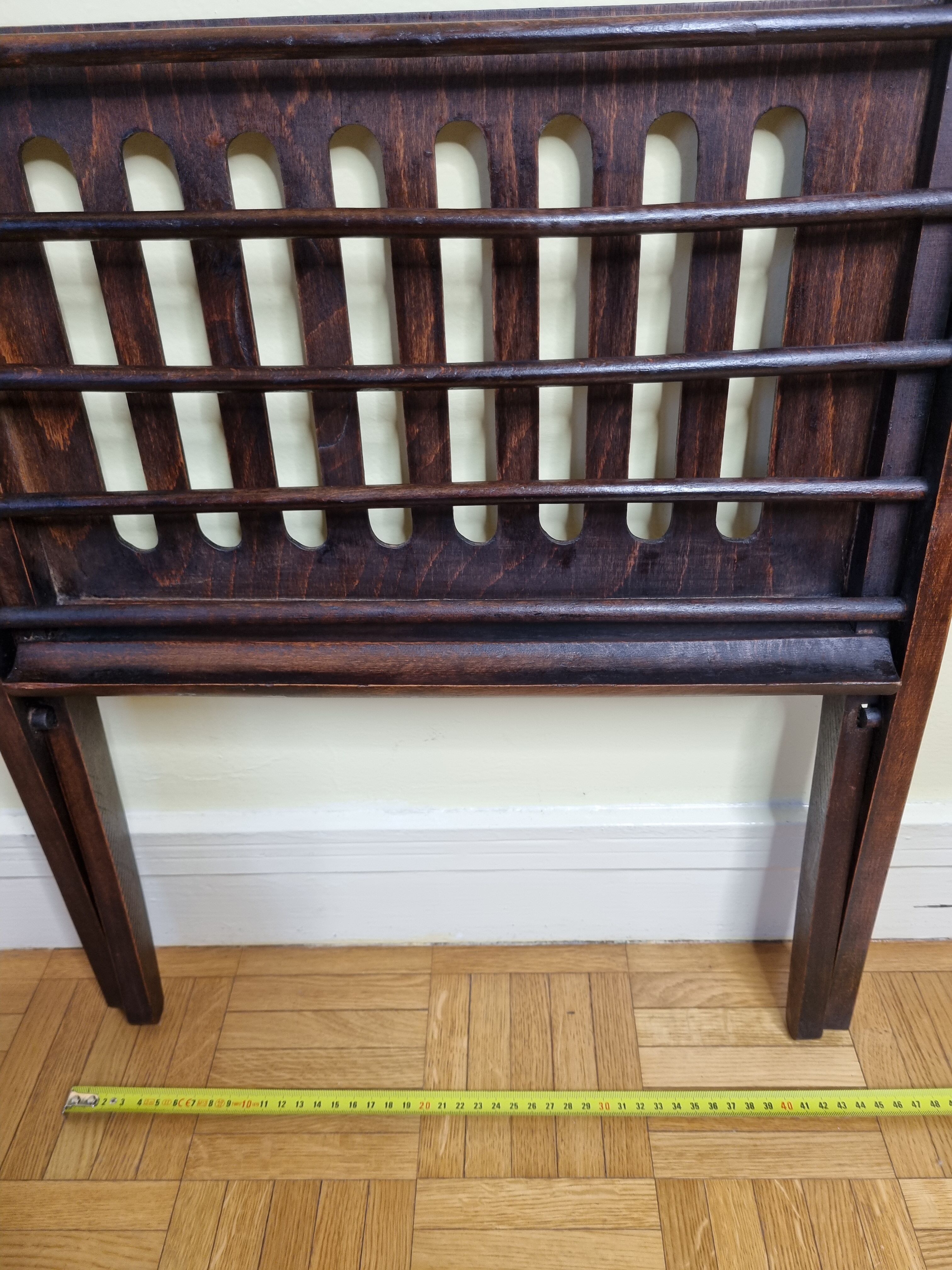 Folding teak magazine holder by Cees Braakman