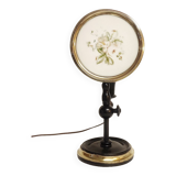 Table lamp in wood and brass. France, 1940s.
