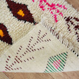 Colorful diamond berber carpet 83 x 60 cm