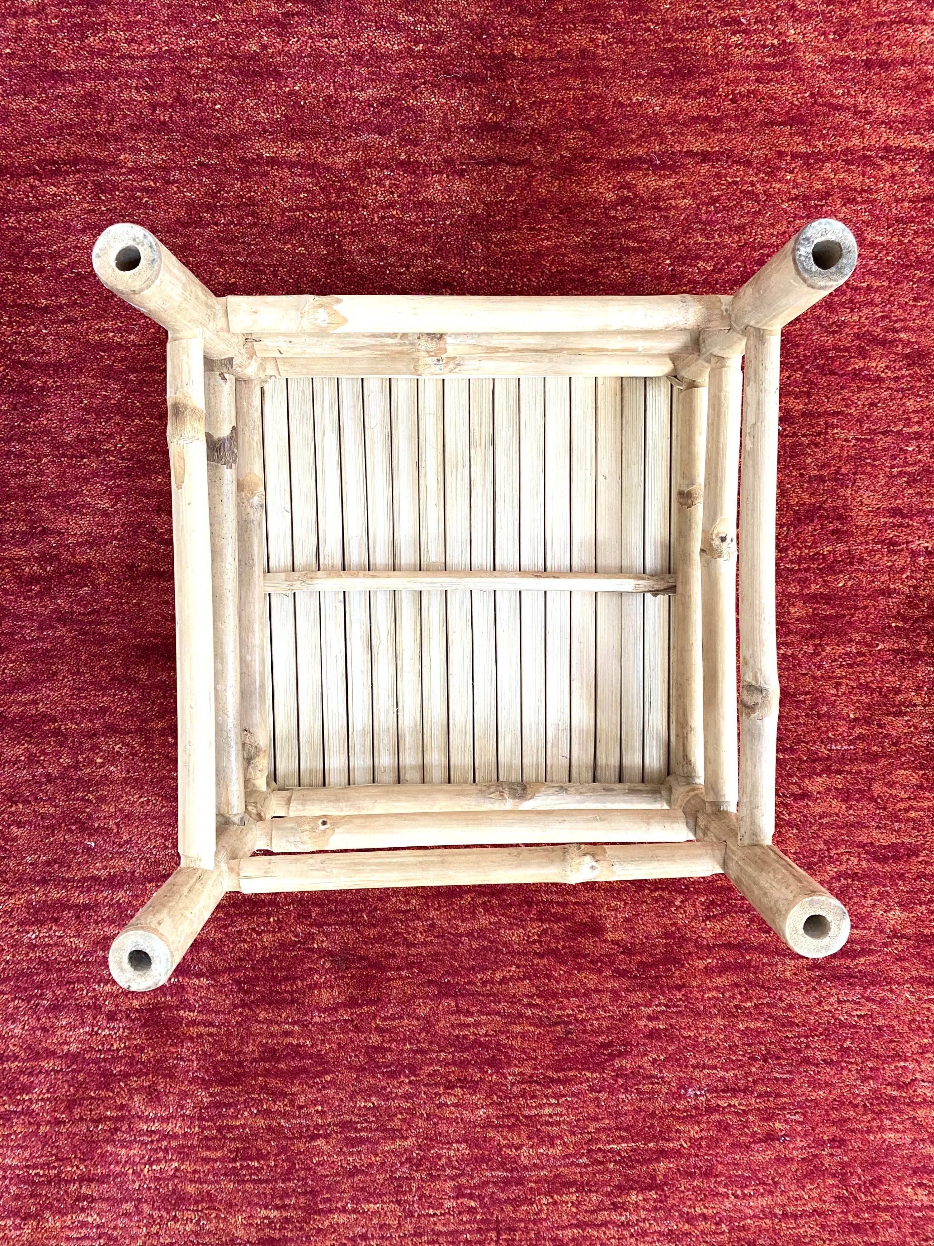 Vintage rattan bamboo coffee table