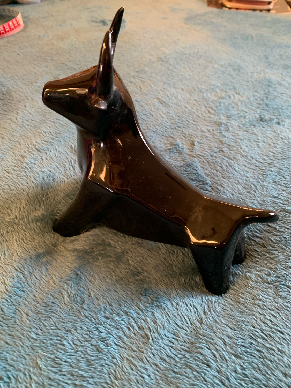 Vintage ceramic bull