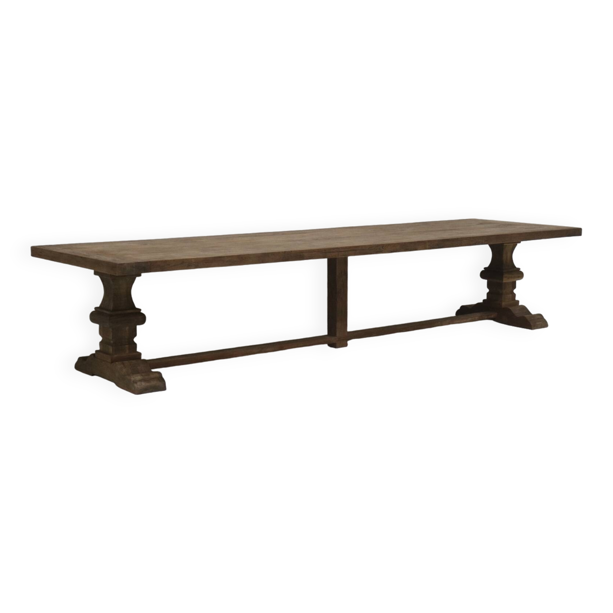 Solid oak monastery table - length 400 cm