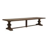 Solid oak monastery table - length 400 cm
