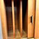 Vintage 1950s hi-fi cabinet – Scandinavian style – blond wood with brass legs