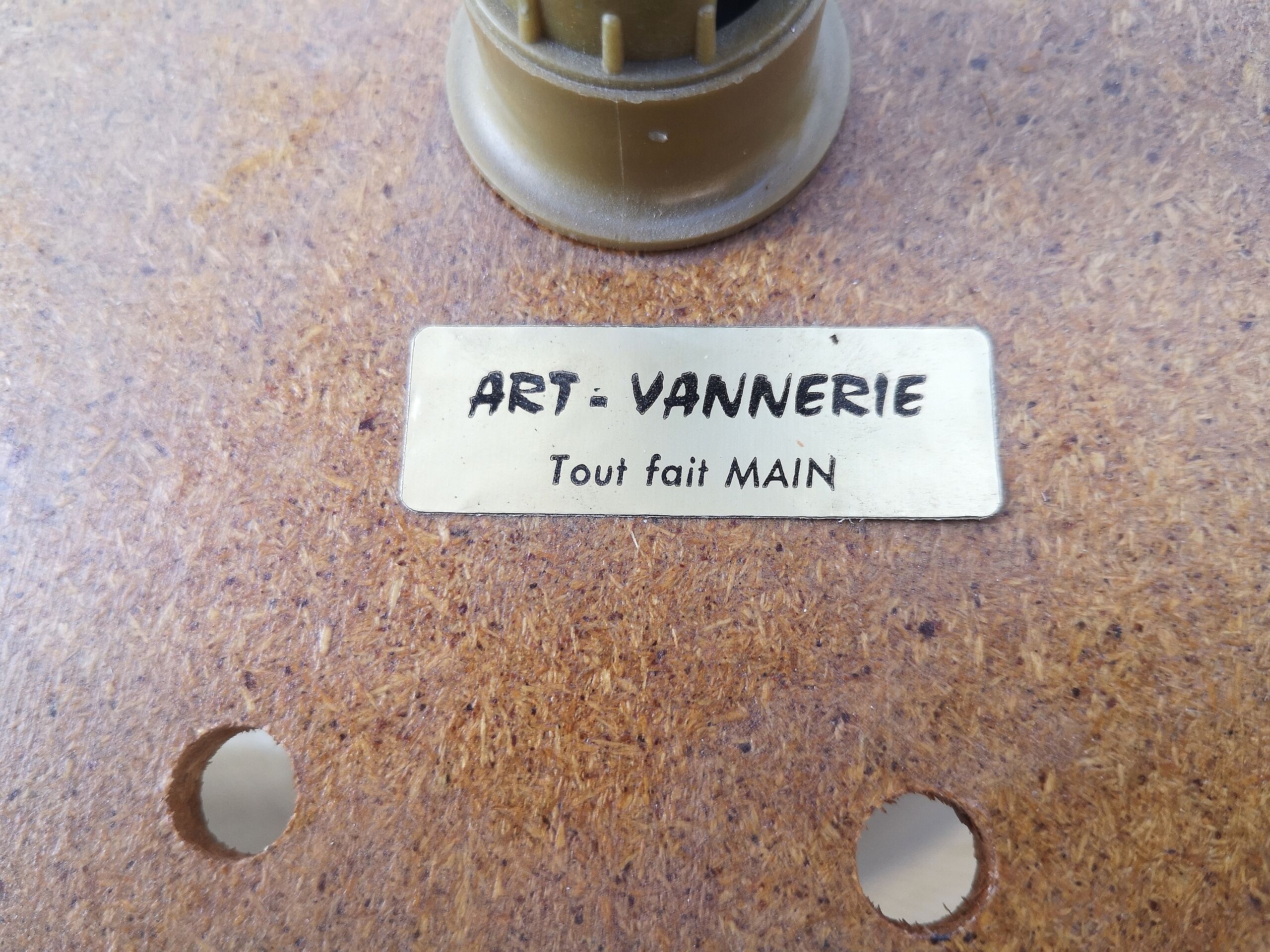 Vintage rattan and canning chandelier