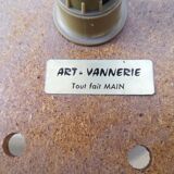 Vintage rattan and canning chandelier