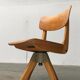 Mid-century German wooden swivel chair for children by Casala