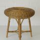 Vintage Rustic Stool / Ottoman Footstool / Mid Century Wicker Bench 1960's
