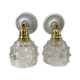 Pair of new electrified chiseled glass sconces