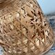 Vintage wall lamp in electrified rattan to new