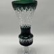 Val Saint-Lambert crystal vase, cut and lined in green