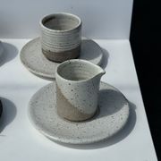 Service de petite vaisselle modulable en céramique indonésienne (6 éléments + coupelles)