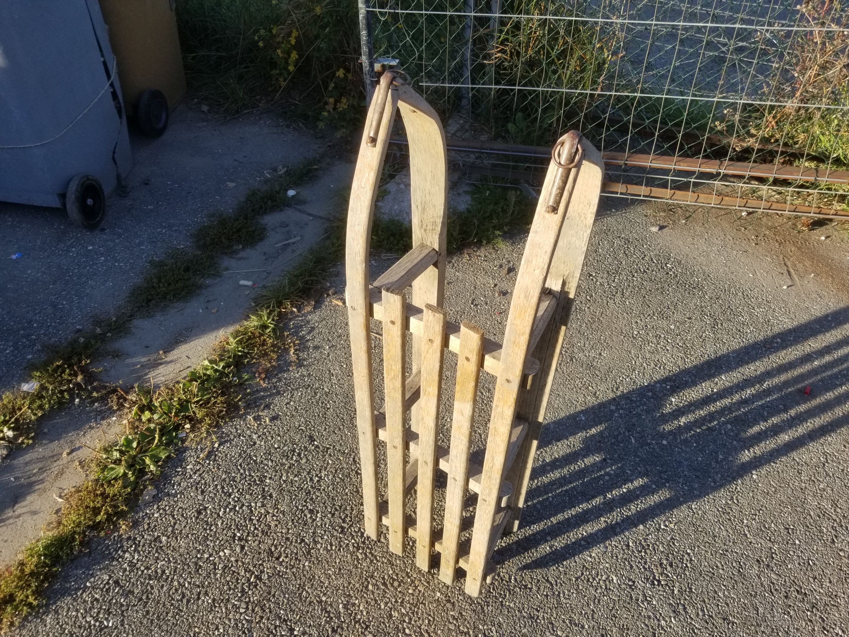 Old sled - wooden sled - Vintage