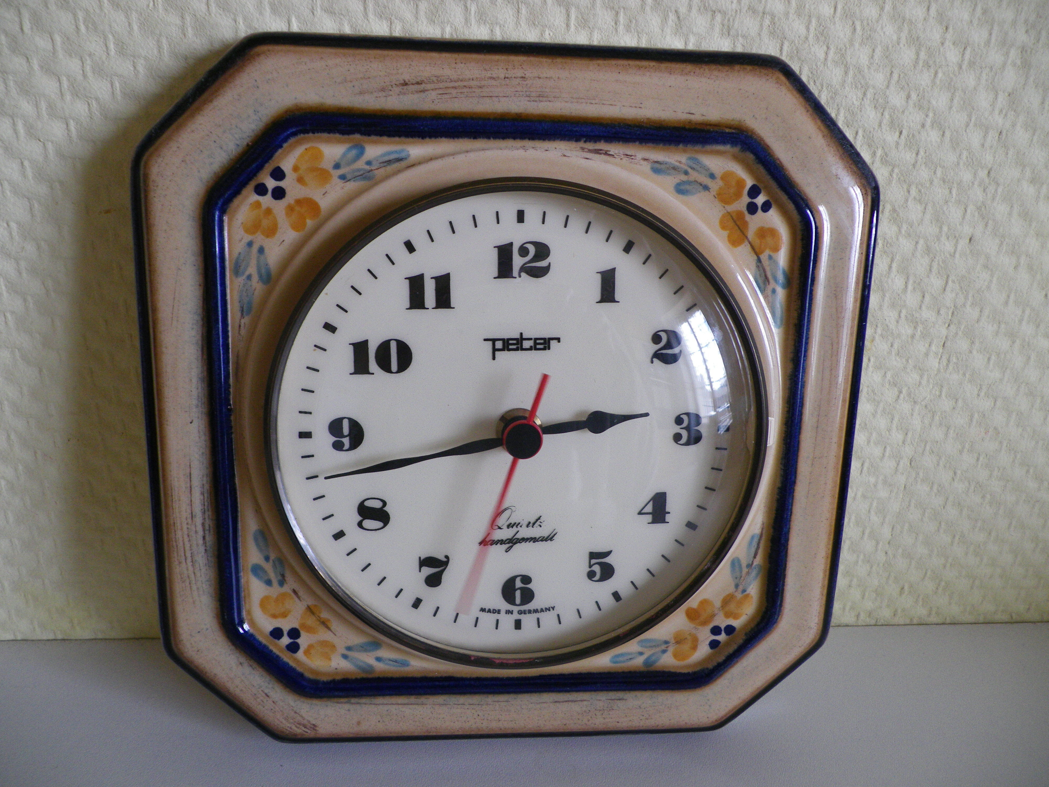 Enamel ceramic pendule/clock - Mark Peter - Germany