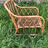 Vintage 60s/70s rattan bamboo armchair