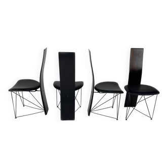 Ensemble de 4 chaises de salle à manger Concorde par Torstein Flatøy pour Bahus, 1980