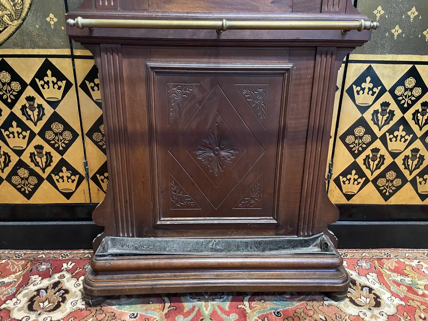 Portemanteau, vestiaire en noyer massif 1900