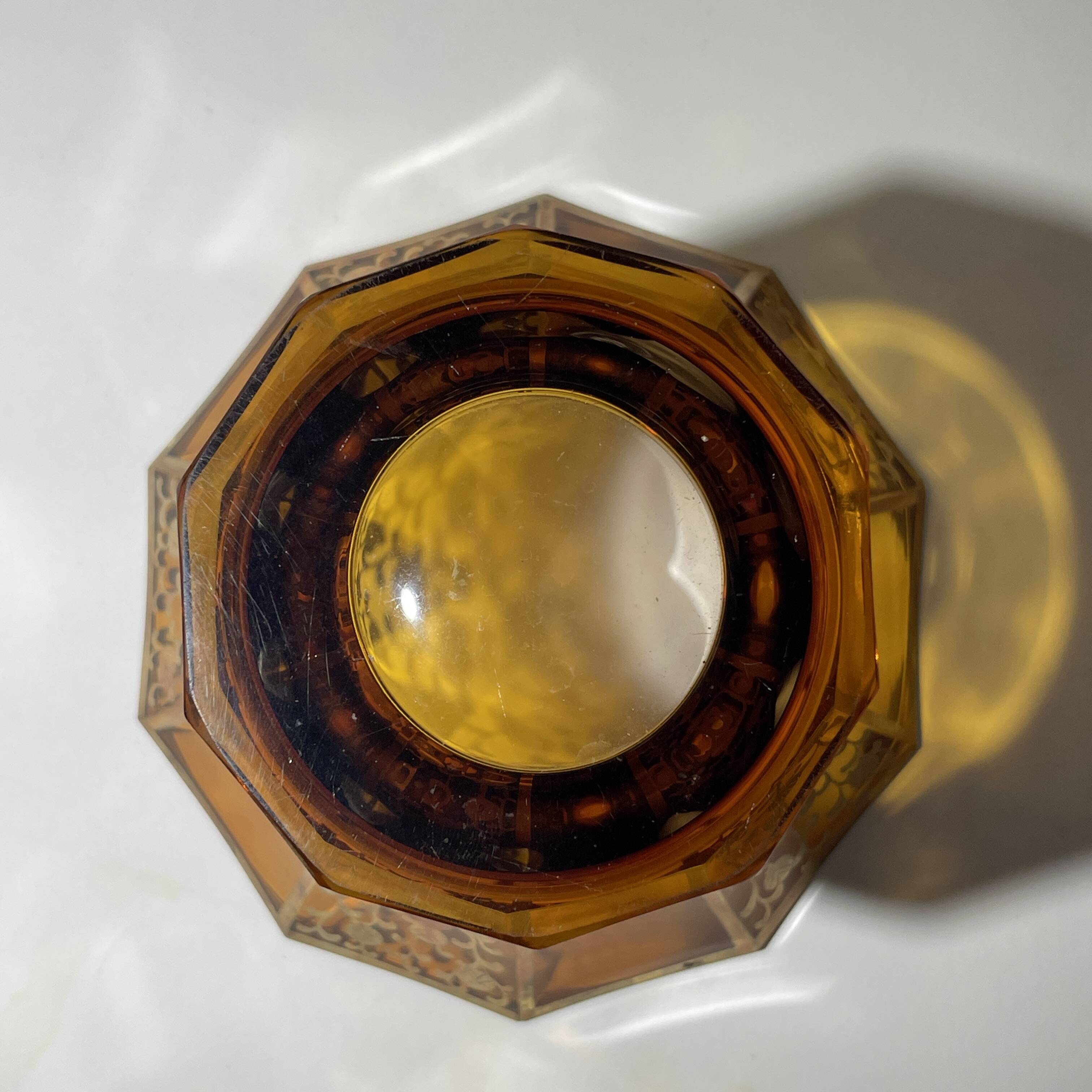 vase Art Déco, cristal taillé moderniste, Moser Karlsbad