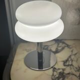 Lampe champignon design années 70 verre opaline acier chromé vintage variateur