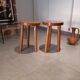 2 tabourets tripode vintage