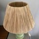 Lampe vintage pastel abat-jour raphia