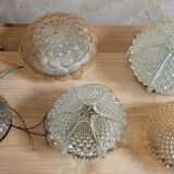 Set of 5 vintage ceiling lights