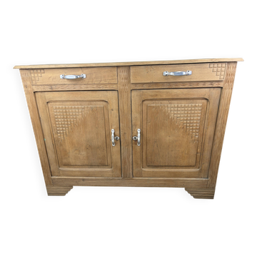 Buffet Art Déco en chêne restauré – années 1930