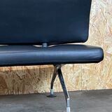 1990s Area Lounge Sofa Leather Sofa by Antonio Citterio for Vitra Chrom Design