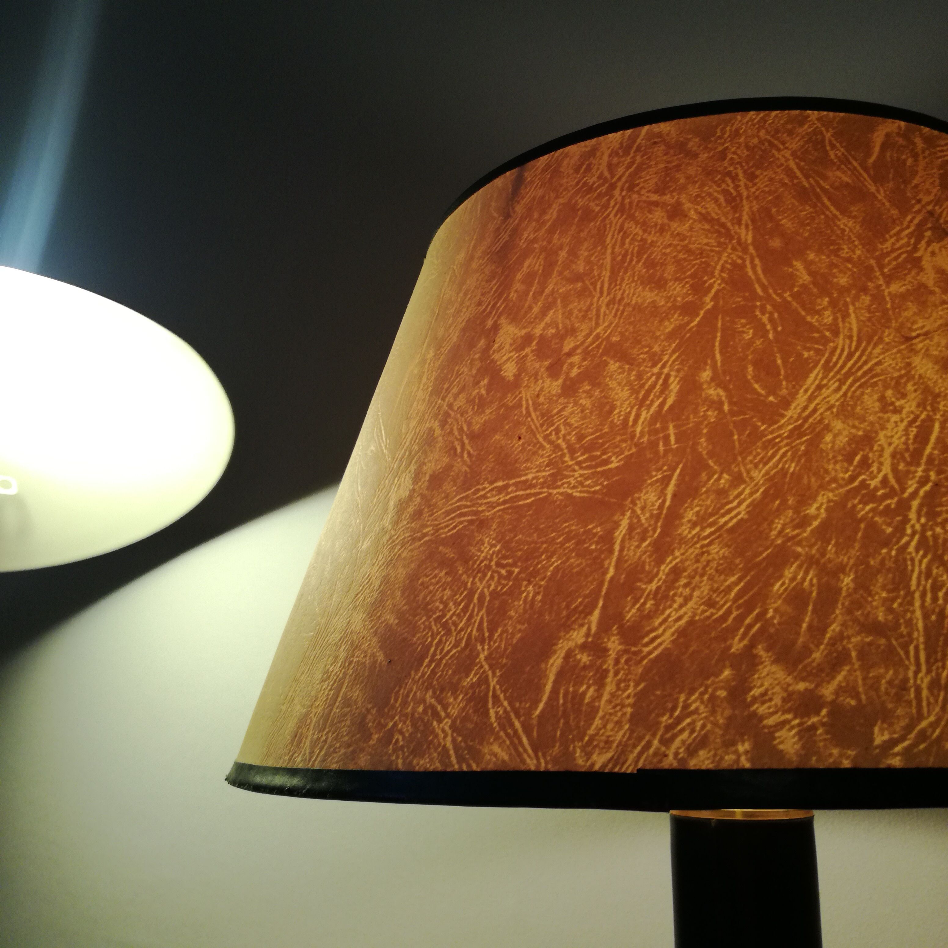 Midcentury leather lamp