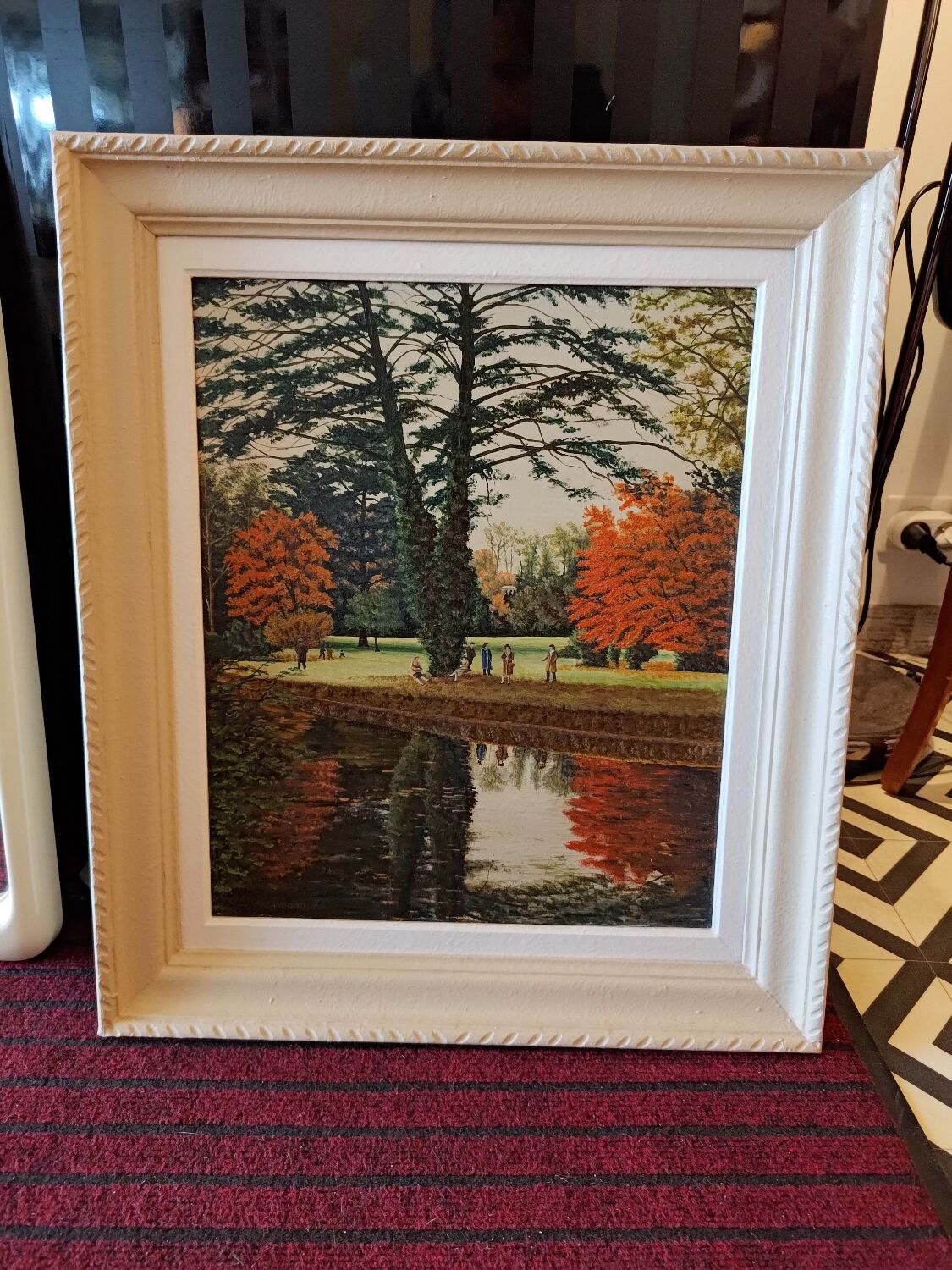 Wooded park painting