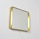 Miroir rectangulaire en métal doré, circa 1970
