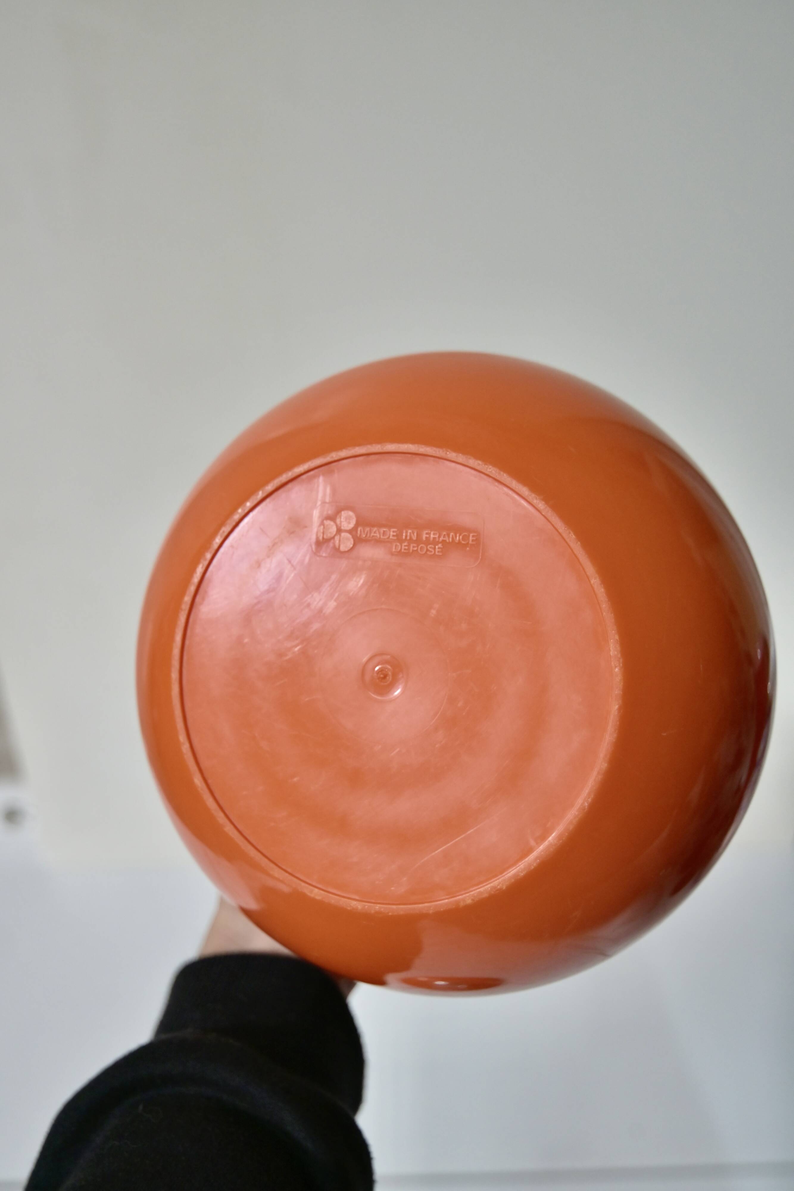 Vintage Ice Bucket - Orange Bakelite - 70s
