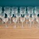 18 art deco walking glasses: service for 6 people (water, wine, liqueur)
