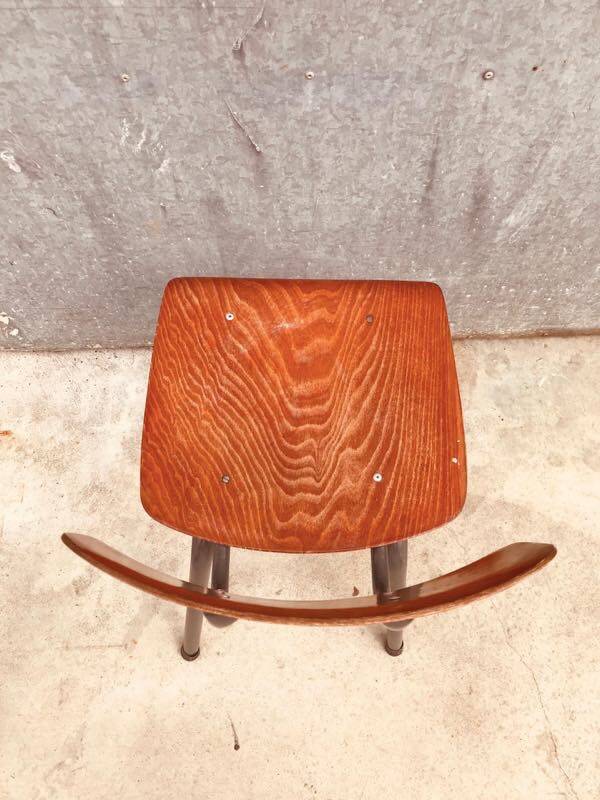 Vintage Pagholz chair in moulded wood and metal, 1960s