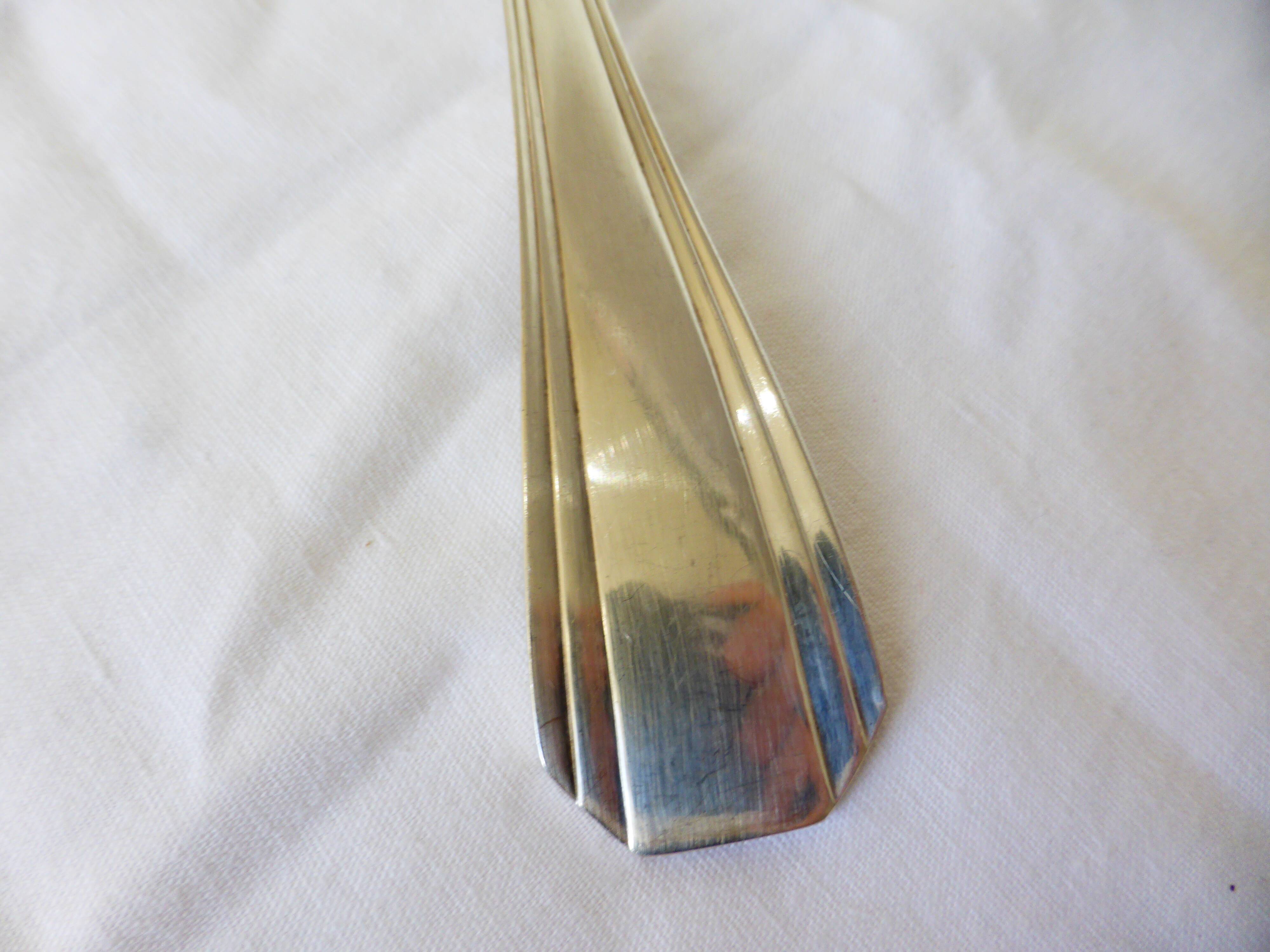 Vintage Christofle silver plated art deco ladle