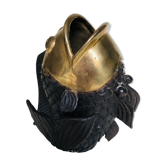 Vase poisson en bronze
