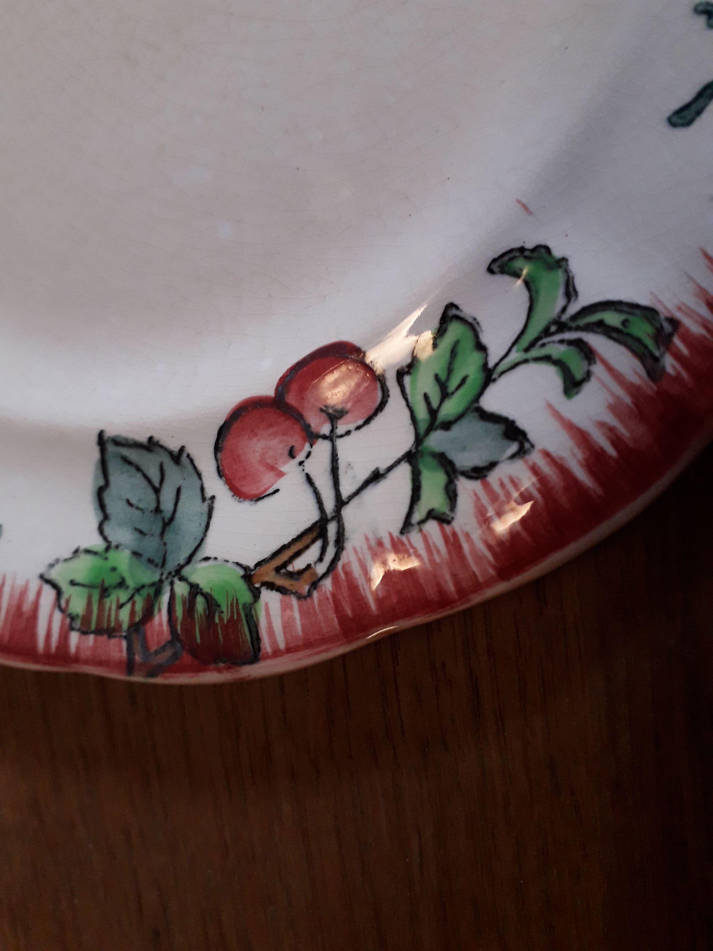 Set of 9 dessert plates Longwy moèle Montmorency end 19th